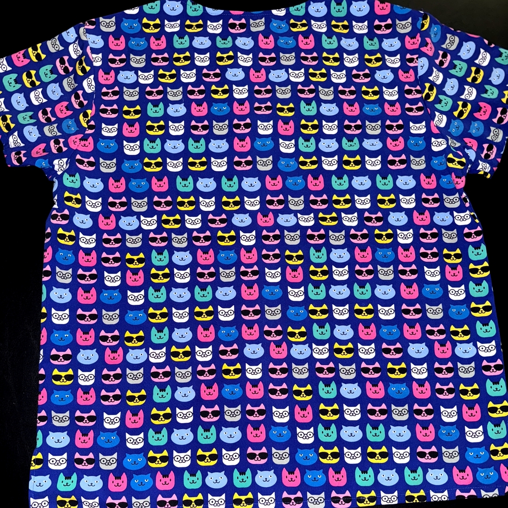 Colorful Cat Print Women's Top